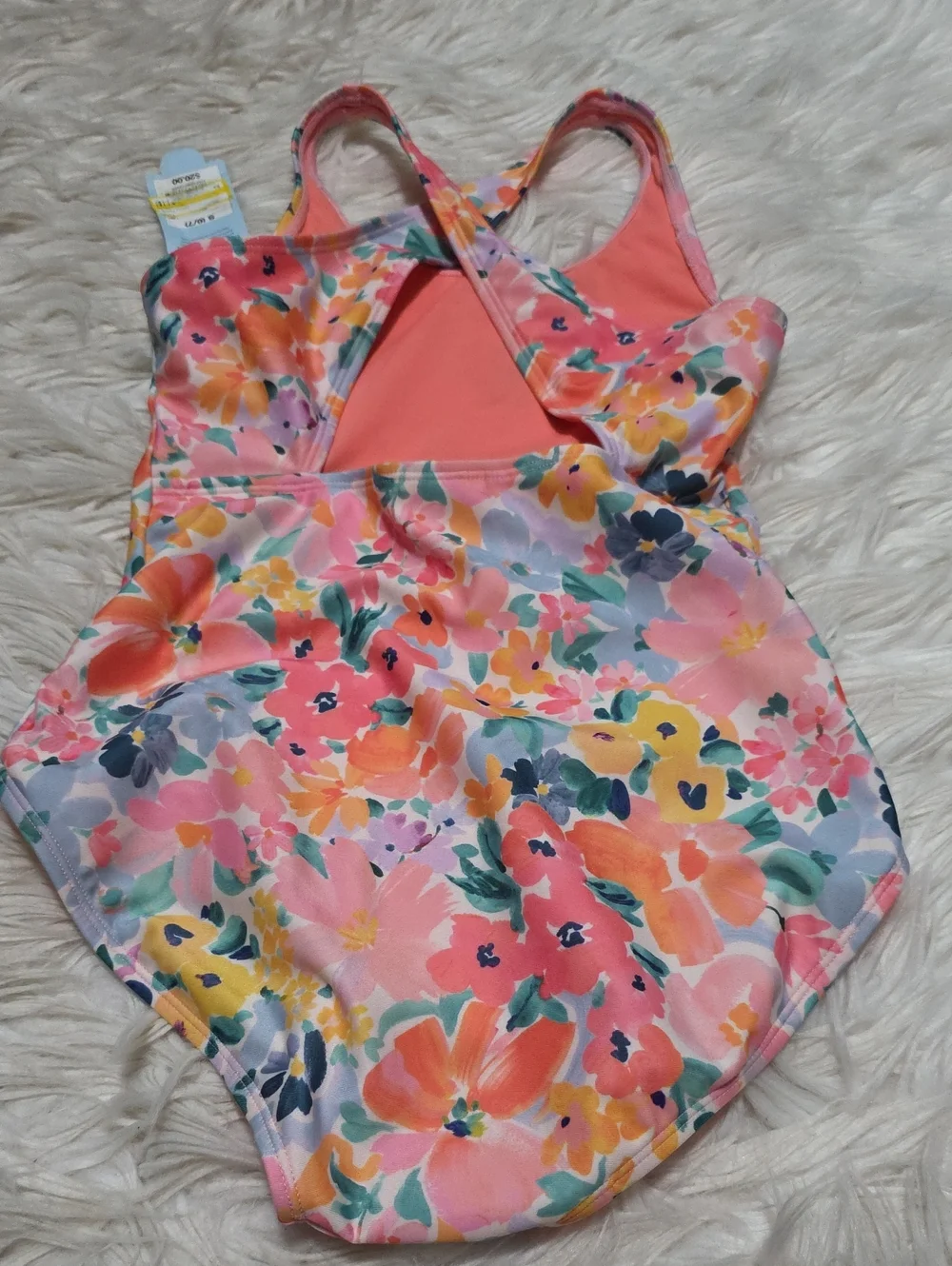 NWT Cat & Jack Sunny Fields One Piece Bathing Suit- S Or 6/7